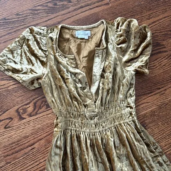 Anthropologie The Somerset Collection by Anthropologie Gold Maxi Dress